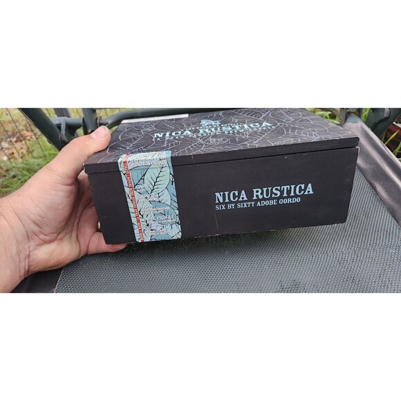Drew Estate Nica Rustica Empty Cigar Box – Pride of Estelí Six by Sixty Adobe Go - Picture 2 of 5